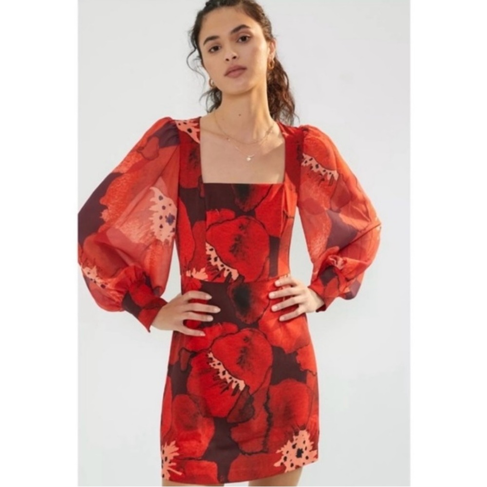 Anthropologie Hutch poppy mini dress